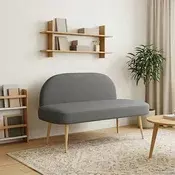 vidaXL Oblazinjena klop z naslonom Temno siva 110 x 60 x 76 cm