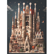 AnaTolian - Puzzle Yasin Yaman: Sagrada Familia - 1 000 kosov