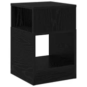 Vidaxl Stranska miza Črna Orehovina 30,5 x 30 x 45 cm Konstruiran les