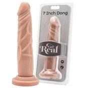 JO! Realističen dildo v barvi kože s priseskom Get Real 7 Inch Dong 18 cm