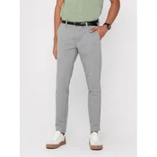 Only & Sons Chino hlače Mark  siva / bela