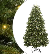 Vidaxl Umetno Zložljivo Božično Drevo 240 cm 300 LED Toplo bela PVC
