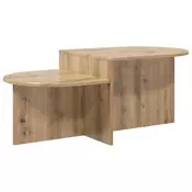 vidaXL Klubska miza Artisan hrast 100 x 50 x 40 cm Inženirski les