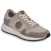 BOSS for man. 50554612 Vinston beige leather trainers (41), Flat, Laces, Casual