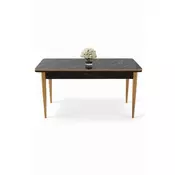 HANAH HOME Trpezarijski sto Rewa Black Marble Gold