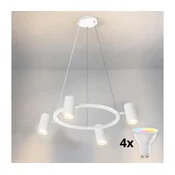 Brilagi - LED RGBW zatemljiv lestenec na kablu SELE 4xGU10/6,5W/230V bela