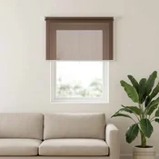 Vanjska roleta 90% blokada UV zraka Sivosmeda 220 x 140 cm HDPE