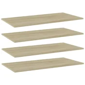 Vidaxl Dodatne police za omaro 4 kosi sonoma hrast 100x50x1,5 cm