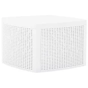 Vidaxl Stranska mizica bela 54x54x36,5 cm plastika