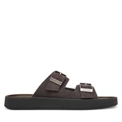 Natikači Calvin Klein Ergon Double Bar Sandal Su HM0HM02094 Rjava