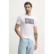 ARMANI EXCHANGE Majica  črna / bela
