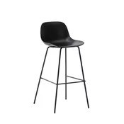 Črn barski stol (višina sedeža 74 cm) Altea – Kave Home
