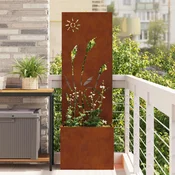 Zaslon za zasebnost v vrtu Rjav 50 x 32 x 150 cm Odporno jeklo