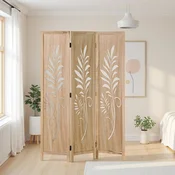 Homestyle4U Pregrada za prostor 3-delna 120x2x170 cm naravna