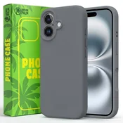 Ovitek za iPhone 16, silikonski, pripravljen za MagSafe, granitno siv