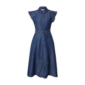 TOMMY HILFIGER Dolga srajca Fit And Flare Midi moder denim