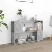 Ormaric za knjige boja betona 100x24x63 cm konstruirano drvo