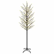 Vidaxl LED božično drevo v obliki krogle Črna 240 cm Jeklo 280 LED