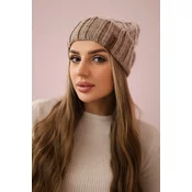 Kesi Cap with fleece Milano K203 ecru melange+light beige