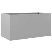 Vidaxl Cvetlično korito srebrno 62x30x29 cm pocinkano jeklo