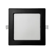 LED stropno ugradno svetlo SQUARE LED/12W/230V 4000K 17x17 cm crna