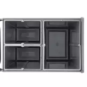 VEVOR Vlečni koš za smeti 492x340x430 mm 20L plus 10L plus 10L Siva