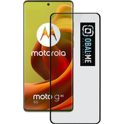OBAL:ME 5D kaljeno steklo Motorola G85 5G, celotno - črno