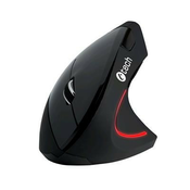 C-TECH miška VEM-09, vertikalna, brezžična, 6 gumbov, črna, USB nano sprejemnik