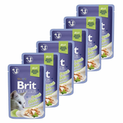 Hrana v vrečki BRIT Premium Cat Trout in Jelly 6x85 g