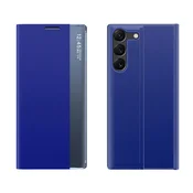 HURTEL Ovitek za Samsung S24+ z magnetnim pokrovom New Sleep View Case, modri