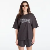 Majice New Balance Trackside Oversized T-Shirt Black Cement L