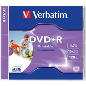 MEDIJI ZA SNIMANJE DVD +R VERBATIM +R 4,7/120 16x JC PRINTABLE 43508