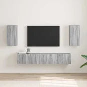 vidaXL TV stenska omara 2 pcs Siva Sonoma 30 x 31 x 60 cm
