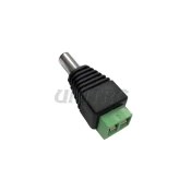 LED trak vtič DC 5x2,1mm s sponko