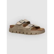 Birkenstock Papillio Arizona Chunky Suede Leathe ženski sandali taupe tonal