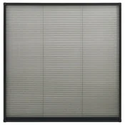 Vidaxl Plise komarnik za okna aluminij antraciten 120x120 cm
