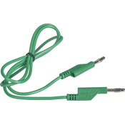 Voltcraft VOLTCRAFT merilni kabel [lamelni vtič 4 mm - lamelni vtič 4 mm] 1.00 m zelena 1 kos, (20422988)