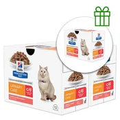 Hills Prescription Diet Feline c/d Urinary Stress Salmon 12 x 85 g, 2+1 BREZPLAČNO