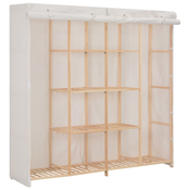 Den Garderobna omara iz blaga 173x40x170 cm bela