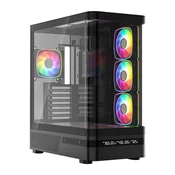 Modecom MODECOM Volcano AQ200 ARGB Midi Black