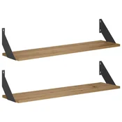 Vidaxl Stenske police 2 kos Artisan hrast 80 x 20 x 17 cm