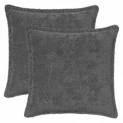 vidaXL Prevleka za blazino 2 kos HOUTEN Temno siva 40 x 40 cm