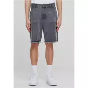 Mens Open Edge Two Knee Denim Shorts - Grey