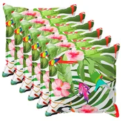 Vidaxl Prevleka za blazino 6 kos HOUTEN Črna 35 x 35 cm Poliester