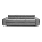 Svijetlo siva baršunasti sklopiva sofa 261 cm Laurence – ELTAP
