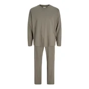 JACK & JONES Dolga pižama JACALFRED kaki