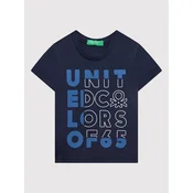 United Colors Of Benetton Majica 3I1XG100G Mornarsko modra Regular Fit