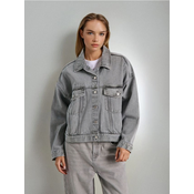 Sinsay - Oversize teksas jakna - svetlo siva