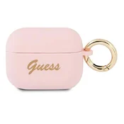 Guess Etui Guess Silicone Vintage Script za AirPods Pro - roza