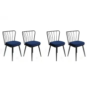 Hanah Home Yildiz 944 V4 Stolice, Plave